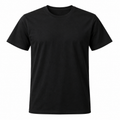 Premium Baumwoll-T-Shirt mit Rundhalsausschnitt – Schwarz | ODRIEENJY