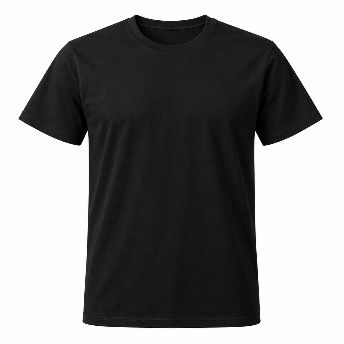 Premium Baumwoll-T-Shirt mit Rundhalsausschnitt – Schwarz | ODRIEENJY
