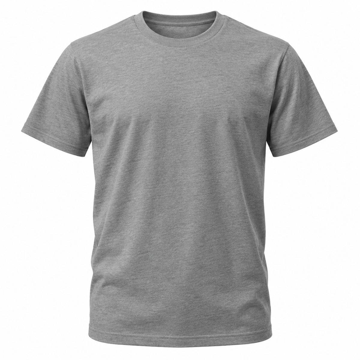Premium Baumwoll-T-Shirt mit Rundhalsausschnitt – Grau | ODRIEENJY
