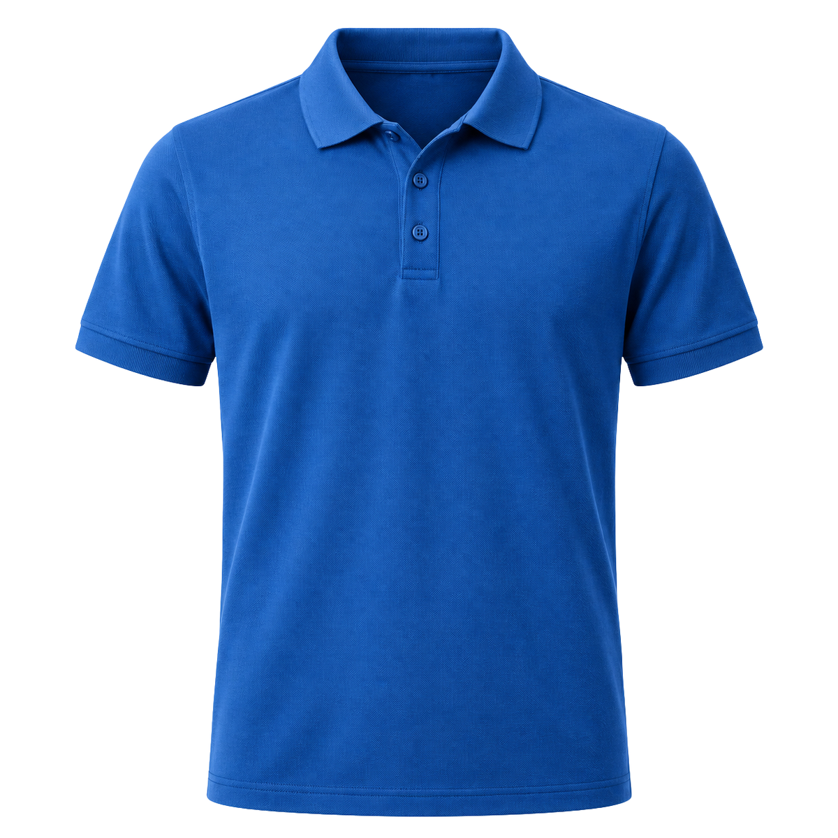 Premium Baumwoll-Poloshirt mit klassischem Kragen – Königsblau | ODRIEENJY
