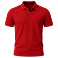 Premium Baumwoll-Poloshirt mit klassischem Kragen – Rot | ODRIEENJY